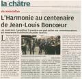 La Nouvelle République - 2010 - Centenaire de Jean-Louis BONCOEUR